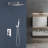 1-Spray Patterns 11.8 In. Wall Mount Dual Fixed And Handheld Shower Head With 1.8 GPM In Chrome