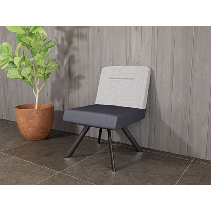 Fauteuil d'invité Willow, Noir, Gris Chambray / noir Patriot Plus