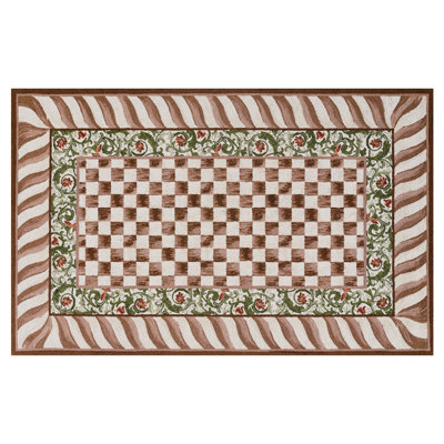 Mocha Check Rug