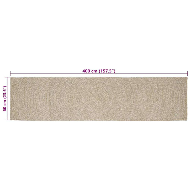 Solid Colour Standard Area Rug, Runner 60 x 400 cm
