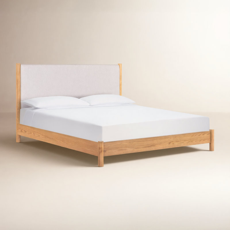 Kaplan Wood Bed, King, Natural/Beige
