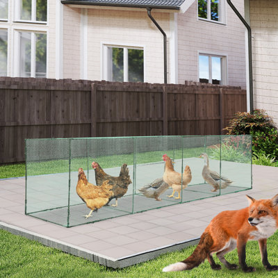 Free-Range Chicken Tunnel Portable Outdoor Coop Run Extension For Backyard Poultry