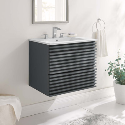 Meuble-lavabo mural 24 po Render par Modway