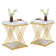 25.6'' Tall Square End Table Set