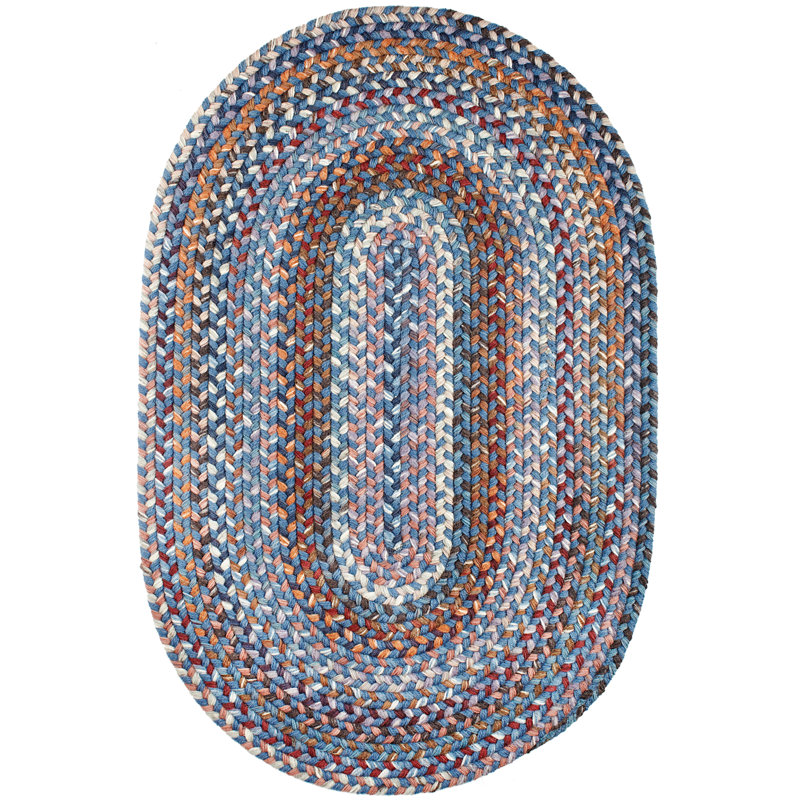 Ato Wool Geometric Indoor Rug, Oval 7' x 9'