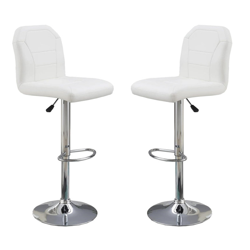 2 tabourets de salle à manger Modern Modern, Blanc