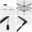 Roma Parasol with LED Strip Lights Aluminium and Polyester Garden Shade-515771277-515771268