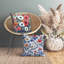 Coussin en simili suède à motif floral-111762491-111762489