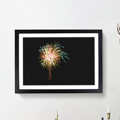 Palm Tree Fireworks - Framed Print