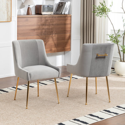 Elian 19.7'' H Velvet Upholstered Side Chair