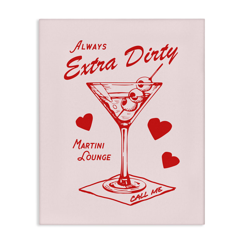  «Always Extra Dirty Martini» par House of Lulu, H 40 po x l 30 po