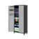 71" H Metal Garage Storage Cabinet with Wheels - Rolling Tool Cabinet with 2 Doors and 4 Adjustable Shelves