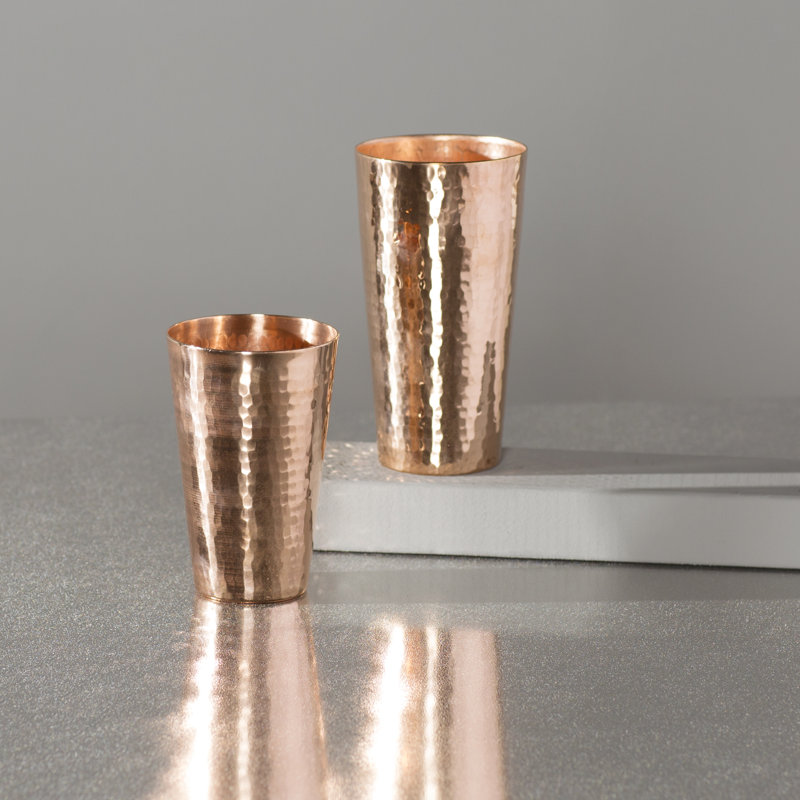 Hand Hammered Copper Boston Cocktail Shaker Set