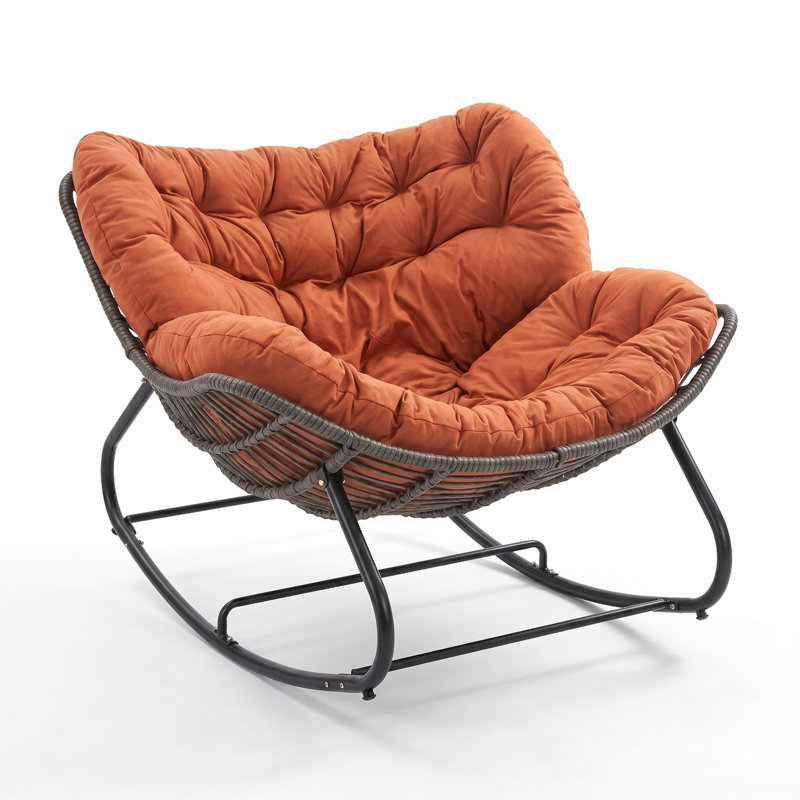 chaises berçantes BR, 29.5" H x 42.5" W x 42.5" D, Gray