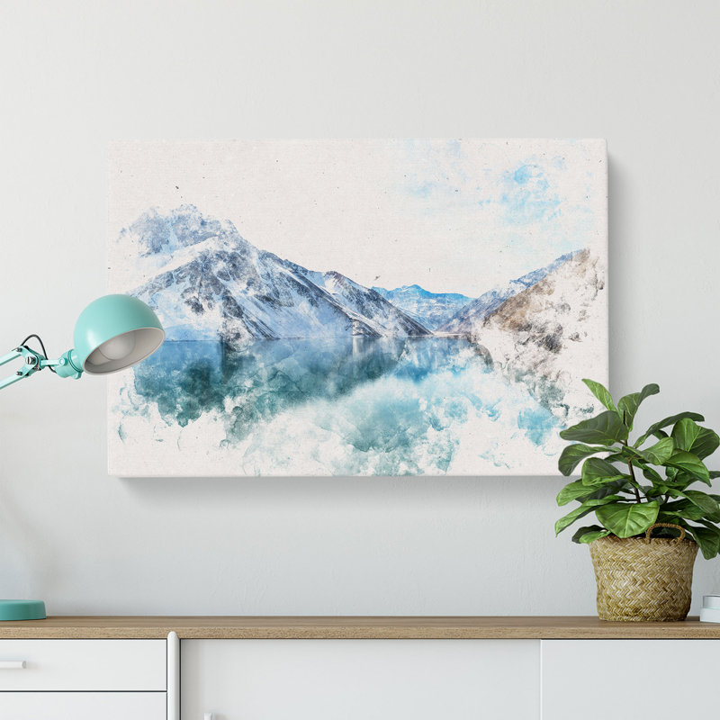 El Yeso Dam Reservoir In Chile - Wrapped Canvas Print, 60cm H x 91cm W x 3cm D
