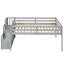 Lit mezzanine avec escalier, gris-733197109