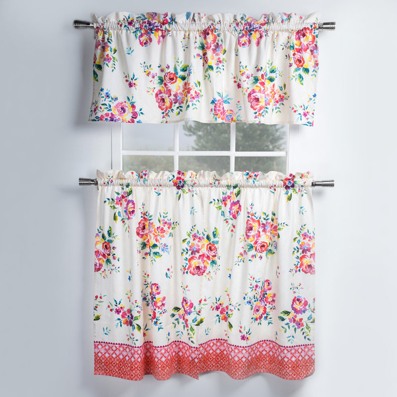 Ensemble de rideaux de cuisine 100% coton Maison d 'Hermine
