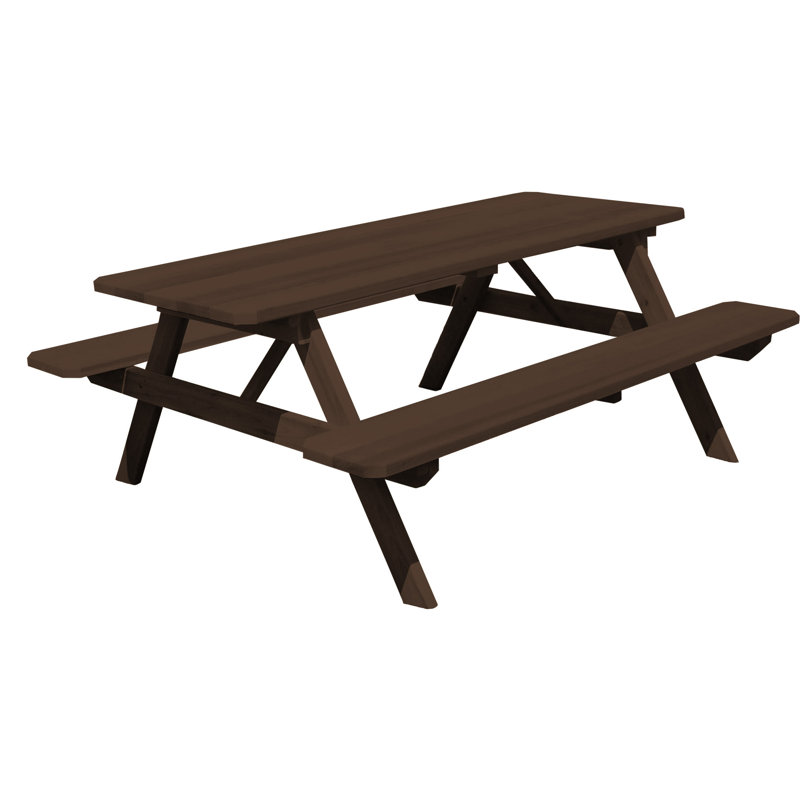 Table de pique-nique Amedee, Noyer, H 60 po x L 94 po x l 30 po