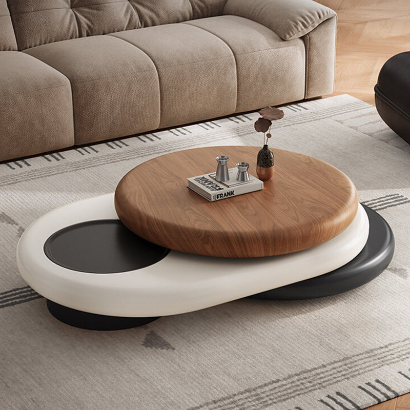 Table basse italienne de style simple, Brun