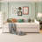 Full Size Upholstered Daybed with Light and Trundle-583600506