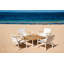 SoHo 42" Square Teak Aluminum Outdoor Coffee Table-774544322