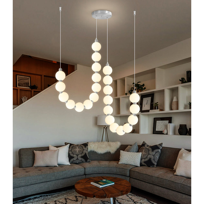 Luminaire 24 lumières à DEL 24 lumières, Argent argent