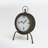 Modern & Contemporary Analog Metal Mechanical Tabletop Clock in Black