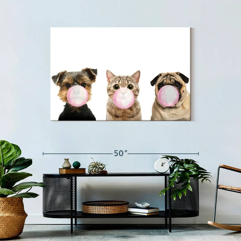 «Funny Animal», reproduction sur toile, H 30 po x l 45 po x P 1,25 po