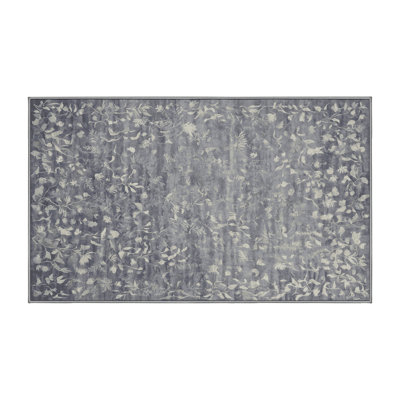 Tapis gris lavable à la machine
