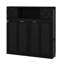 Grand lit escamotable avec armoires de rangement-121545594