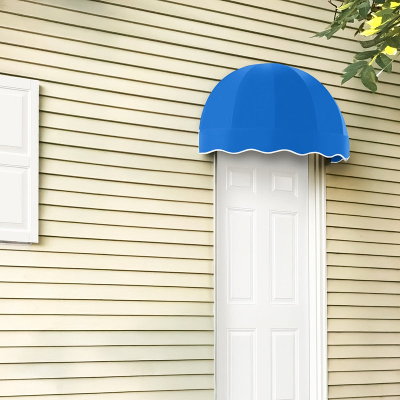 Awntech Bostonian Acrylic Fabric Fixed Awning, Bright Blue, 27.25" H x 40.5" W x 20.25" D