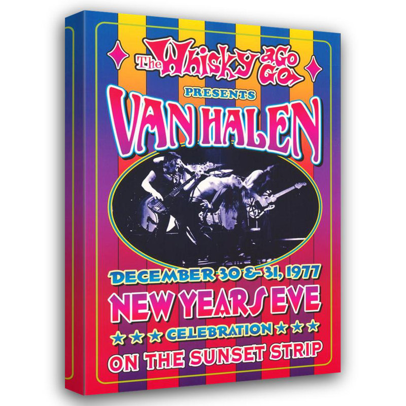 Van Halen, new years eve, 1977, 18" H x 12" W