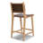 Banda Teak & Woven Leather Counter Height Stool-123280144