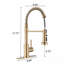Robinet d'évier de cuisine avec pulvérisateur rétractable Spring