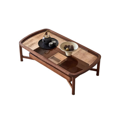 Minimalist Style Walnut Coffee Table
