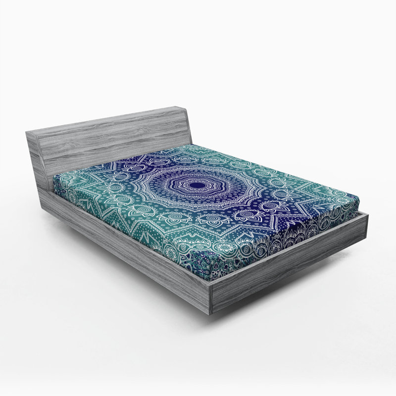 Microfiber Fitted Sheet, Queen Fitted Sheet, Dark Blue