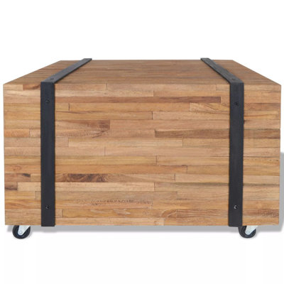 Sipos Solid Wood Wheel End Table