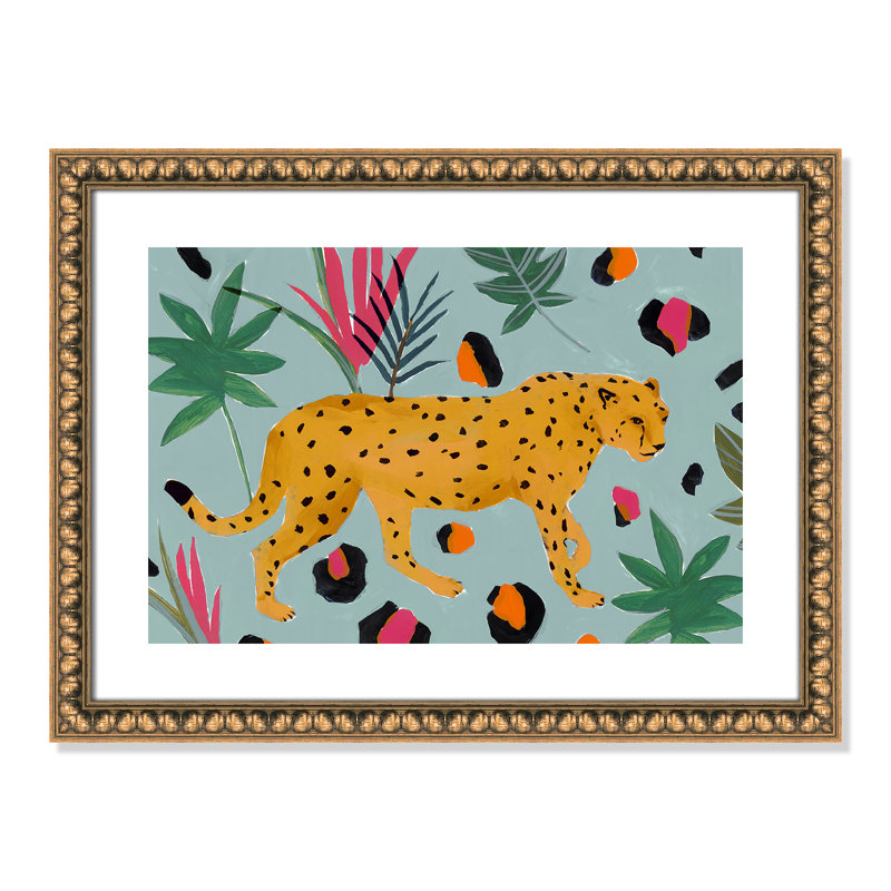 «Nyles Walking Cheetah II» par Isabelle Z - reproduction d'art, H 17 po x l 23 po x P 1,13 po