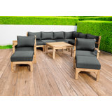 Huntington Outdoor 12 - Piece Teak Conversation Set