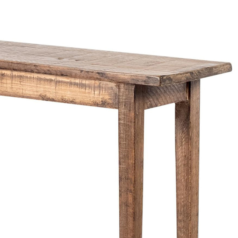 Console Duro avec tablette ouverte, bois récupéré, Brun naturel antique