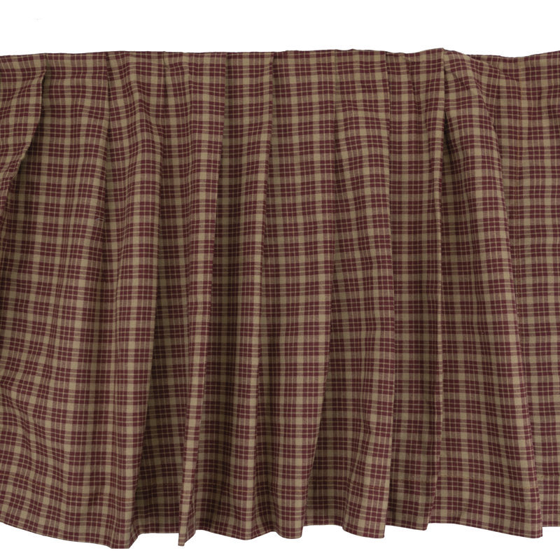 Donna Shar Campfire Plaid Gathered King Bed Skirt, King