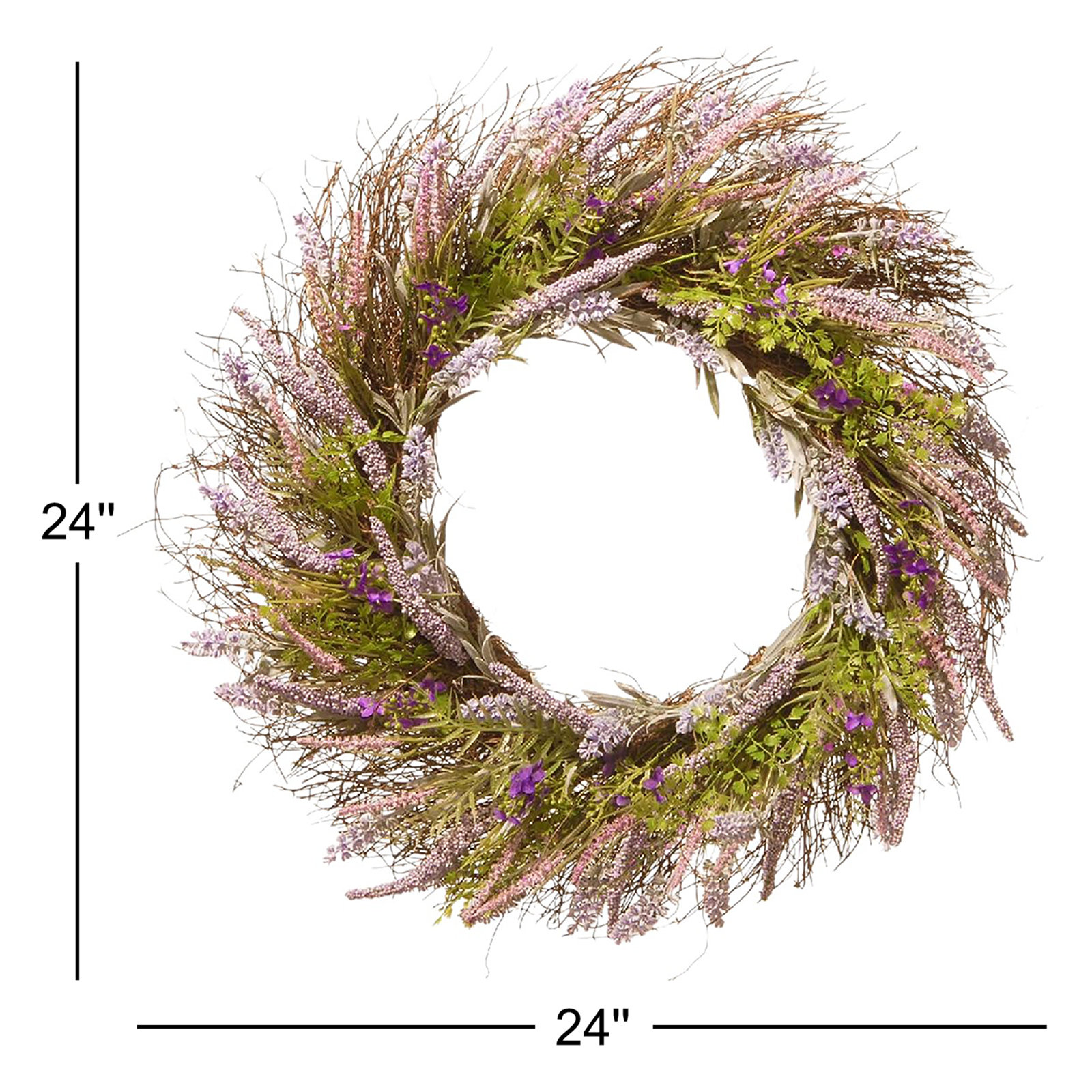 24" Handcrafted Lavender Wreath