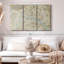 «Monuments of Paris Map Blue» sur toile-1672101168