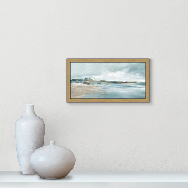 Imprimé Sandpoint par Carol Robinson, Reproduction encadrée sans passe-partout, H 9 po x l 17 po x P 0,75 po, Naturel