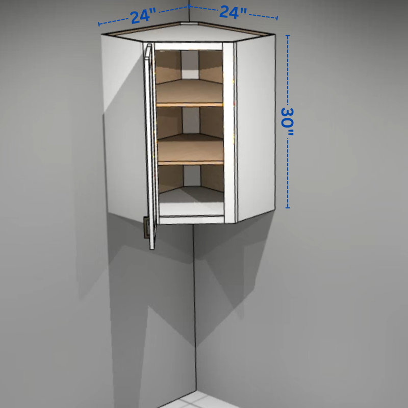 Armoire d'angle murale Diagonal, Shaker