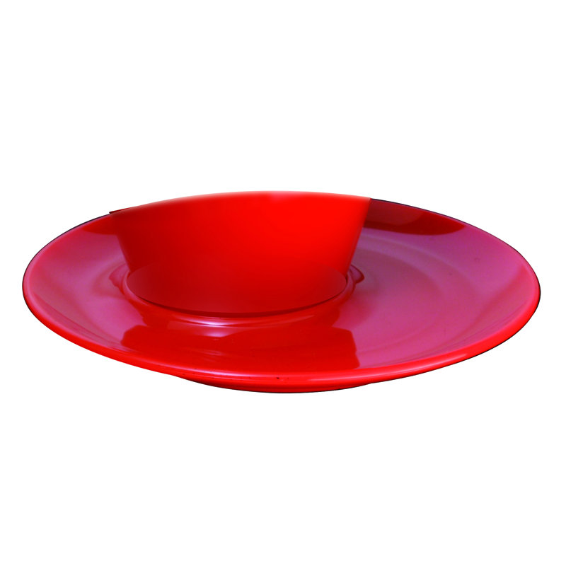 Sous-verre en polycarbonate - 6 pièces, Rouge