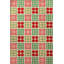Tapis rouge / vert à motif de cadeaux de Noël-1452293259