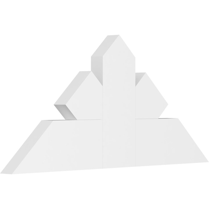 Support à pignon Saratoga, H 16,5 po x l 36 po (pas: 11/12), P 2 po x F 6 po, PVC