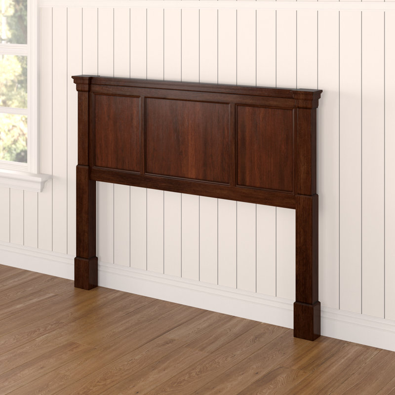 Allbritton 52" H Solid and Manufactured Wood Panel Headboard, Rustic Cherry, King