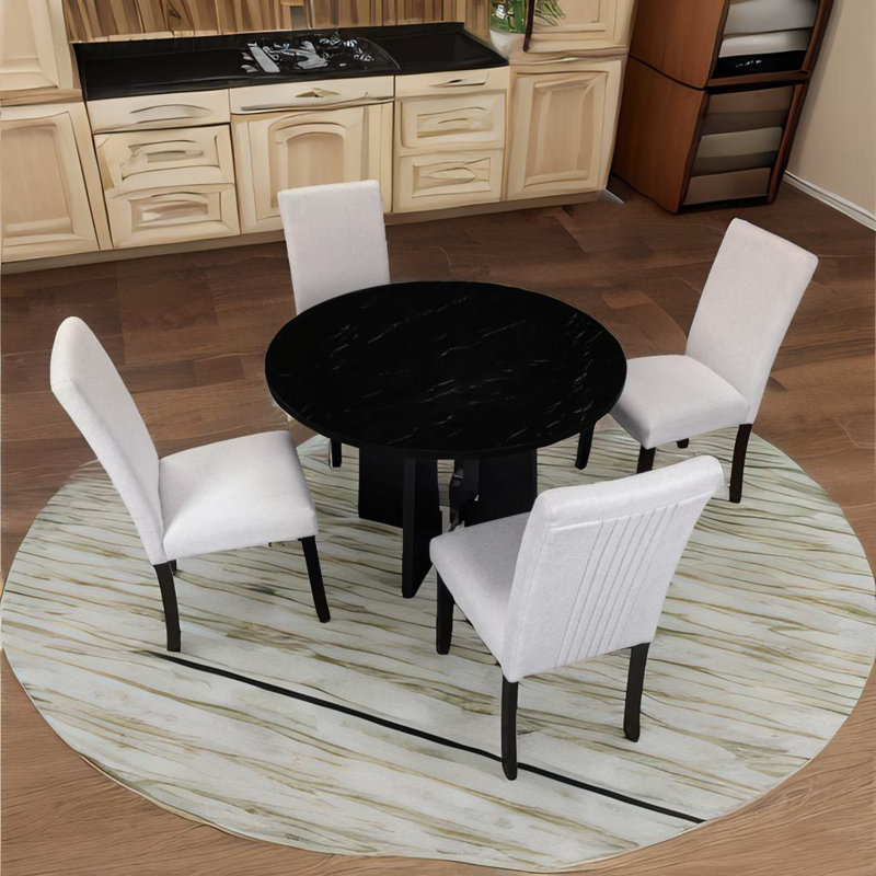 Jacyn 5-piece Round Dining Table Set